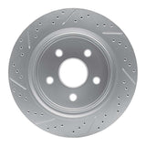 Dynamic Friction 2002-2024 Chrysler Aspen Rear Right Drilled & Slotted Geoperformance Rotor by Dynamic Friction Company 830-40095R