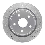 Dynamic Friction 2002-2024 Chrysler Aspen Rear Right Drilled & Slotted Geoperformance Rotor by Dynamic Friction Company 830-40095R