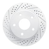 Dynamic Friction 2005-2011 Dodge Dakota RWD Front Left Drilled & Slotted Geoperformance Rotor by Dynamic Friction Company 830-40105L