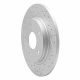 Dynamic Friction 2008-2016 Chrysler Town & Country Rear Left Drilled & Slotted Geoperformance Rotor by Dynamic Friction Company 830-40109L