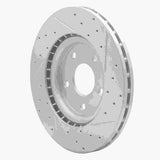 Dynamic Friction 2012-2025 Chrysler Pacifica Front Right Drilled & Slotted Geoperformance Rotor by Dynamic Friction Company 830-40112R