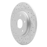Dynamic Friction 2012-2020 Chrysler Town & Country Rear Left Drilled & Slotted Geoperformance Rotor by Dynamic Friction Company 830-40113L