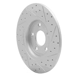 Dynamic Friction 2012-2020 Chrysler Town & Country Rear Left Drilled & Slotted Geoperformance Rotor by Dynamic Friction Company 830-40113L