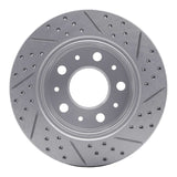 Dynamic Friction 2014-2021 Ram Promaster 2500 Rear Right Drilled & Slotted Geoperformance Rotor by Dynamic Friction Company 830-40117R