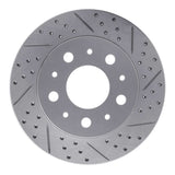 Dynamic Friction 2014-2021 Ram Promaster 2500 Rear Right Drilled & Slotted Geoperformance Rotor by Dynamic Friction Company 830-40117R
