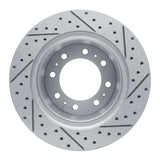 Dynamic Friction 2009-2025 Dodge Ram 4000 (Mexico) Rear Left Drilled & Slotted Geoperformance Rotor by Dynamic Friction Company 830-40118L