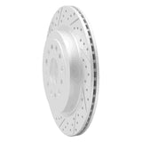 Dynamic Friction 2019-2025 Ram 1500 Rear Left Drilled & Slotted Geoperformance Rotor by Dynamic Friction Company 830-40121L