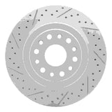 Dynamic Friction 2019-2025 Ram 1500 Rear Left Drilled & Slotted Geoperformance Rotor by Dynamic Friction Company 830-40121L