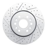 Dynamic Friction 2021-2025 Jeep Grand Wagoneer L Front Left Drilled & Slotted Geoperformance Rotor by Dynamic Friction Company 830-40125L