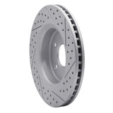 Dynamic Friction 2005-2010 Jeep Grand Cherokee Front Left Drilled & Slotted Geoperformance Rotor by Dynamic Friction Company 830-42000L