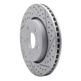 Dynamic Friction 2005-2010 Jeep Commander Front Right Drilled & Slotted Geoperformance Rotor by Dynamic Friction Company 830-42000R