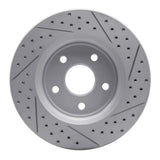 Dynamic Friction 2005-2010 Jeep Commander Front Right Drilled & Slotted Geoperformance Rotor by Dynamic Friction Company 830-42000R