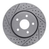 Dynamic Friction 2005-2010 Jeep Commander Front Right Drilled & Slotted Geoperformance Rotor by Dynamic Friction Company 830-42000R