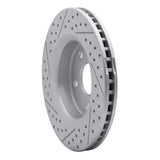 Dynamic Friction 2005-2010 Jeep Commander Front Right Drilled & Slotted Geoperformance Rotor by Dynamic Friction Company 830-42000R