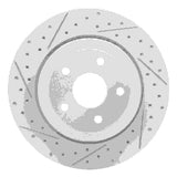 Dynamic Friction 2006-2010 Jeep Grand Cherokee Rear Left Drilled & Slotted Geoperformance Rotor by Dynamic Friction Company 830-42003L