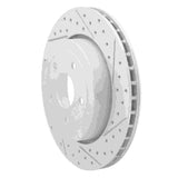 Dynamic Friction 2006-2010 Jeep Grand Cherokee Rear Right Drilled & Slotted Geoperformance Rotor by Dynamic Friction Company 830-42003R