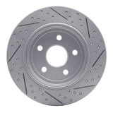 Dynamic Friction 2011-2022 Dodge Durango Rear Left Drilled & Slotted Geoperformance Rotor by Dynamic Friction Company 830-42004L