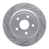 Dynamic Friction 2011-2022 Dodge Durango Rear Left Drilled & Slotted Geoperformance Rotor by Dynamic Friction Company 830-42004L