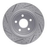 Dynamic Friction 2011-2022 Dodge Durango Rear Right Drilled & Slotted Geoperformance Rotor by Dynamic Friction Company 830-42004R