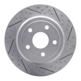 Dynamic Friction 2011-2022 Dodge Durango Rear Right Drilled & Slotted Geoperformance Rotor by Dynamic Friction Company 830-42004R