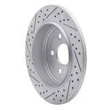Dynamic Friction 2011-2022 Dodge Durango Rear Right Drilled & Slotted Geoperformance Rotor by Dynamic Friction Company 830-42004R
