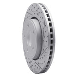 Dynamic Friction 2011-2022 Dodge Durango Front Right Drilled & Slotted Geoperformance Rotor by Dynamic Friction Company 830-42005R