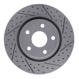 Dynamic Friction 2011-2022 Dodge Durango Front Right Drilled & Slotted Geoperformance Rotor by Dynamic Friction Company 830-42005R