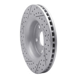 Dynamic Friction 2011-2022 Dodge Durango Front Right Drilled & Slotted Geoperformance Rotor by Dynamic Friction Company 830-42005R