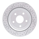 Dynamic Friction 2011-2025 Dodge Durango Rear Left Drilled & Slotted Geoperformance Rotor by Dynamic Friction Company 830-42006L