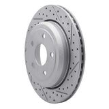 Dynamic Friction 2011-2025 Dodge Durango Rear Right Drilled & Slotted Geoperformance Rotor by Dynamic Friction Company 830-42006R
