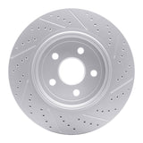 Dynamic Friction 2012-2025 Dodge Durango Rear Left Drilled & Slotted Geoperformance Rotor by Dynamic Friction Company 830-42008L