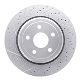 Dynamic Friction 2012-2025 Dodge Durango Rear Left Drilled & Slotted Geoperformance Rotor by Dynamic Friction Company 830-42008L