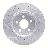 Dynamic Friction 2012-2025 Dodge Durango Rear Right Drilled & Slotted Geoperformance Rotor by Dynamic Friction Company 830-42008R