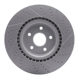 Dynamic Friction 2012-2025 Dodge Durango Front Left Drilled & Slotted Geoperformance Rotor by Dynamic Friction Company 830-42009L