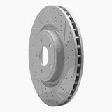 Dynamic Friction 2012-2025 Dodge Durango Front Right Drilled & Slotted Geoperformance Rotor by Dynamic Friction Company 830-42009R