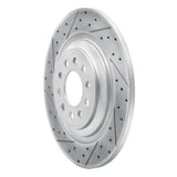 Dynamic Friction 2014-2023 Jeep Cherokee Rear Left Drilled & Slotted Geoperformance Rotor by Dynamic Friction Company 830-42010L