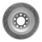 Dynamic Friction 2014-2023 Jeep Cherokee Rear Left Drilled & Slotted Geoperformance Rotor by Dynamic Friction Company 830-42010L