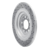 Dynamic Friction 2014-2023 Jeep Cherokee Rear Left Drilled & Slotted Geoperformance Rotor by Dynamic Friction Company 830-42010L
