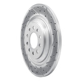 Dynamic Friction 2014-2023 Jeep Cherokee Rear Right Drilled & Slotted Geoperformance Rotor by Dynamic Friction Company 830-42010R