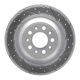 Dynamic Friction 2014-2023 Jeep Cherokee Rear Right Drilled & Slotted Geoperformance Rotor by Dynamic Friction Company 830-42010R