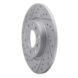 Dynamic Friction 2014-2022 Chrysler 200 Rear Left Drilled & Slotted Geoperformance Rotor by Dynamic Friction Company 830-42012L