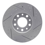 Dynamic Friction 2014-2022 Chrysler 200 Rear Left Drilled & Slotted Geoperformance Rotor by Dynamic Friction Company 830-42012L