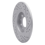 Dynamic Friction 2014-2022 Chrysler 200 Rear Left Drilled & Slotted Geoperformance Rotor by Dynamic Friction Company 830-42012L
