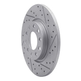 Dynamic Friction 2014-2022 Chrysler 200 Rear Right Drilled & Slotted Geoperformance Rotor by Dynamic Friction Company 830-42012R