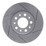 Dynamic Friction 2014-2022 Chrysler 200 Rear Right Drilled & Slotted Geoperformance Rotor by Dynamic Friction Company 830-42012R