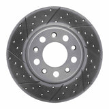 Dynamic Friction 2015-2026 Alfa Romeo Tonale Rear Left Drilled & Slotted Geoperformance Rotor by Dynamic Friction Company 830-42014L