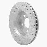 Dynamic Friction 2007-2012 Dodge Nitro Front Left Drilled & Slotted Geoperformance Rotor by Dynamic Friction Company 830-42020L
