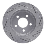 Dynamic Friction 2003-2007 Jeep TJ (Canada - See Wrangler For Us) Rear Left Drilled & Slotted Geoperformance Rotor by Dynamic Friction Company 830-42028L