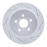 Dynamic Friction 2007-2018 Jeep Wrangler Rear Left Drilled & Slotted Geoperformance Rotor by Dynamic Friction Company 830-42029L