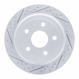 Dynamic Friction 2007-2018 Jeep Wrangler Rear Left Drilled & Slotted Geoperformance Rotor by Dynamic Friction Company 830-42029L